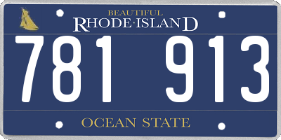 RI license plate 781913