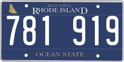 RI license plate 781919