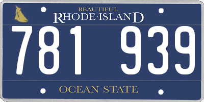 RI license plate 781939