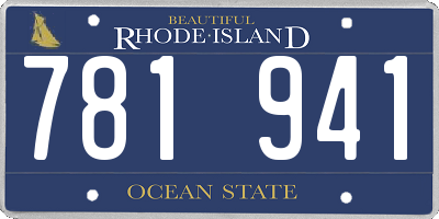 RI license plate 781941