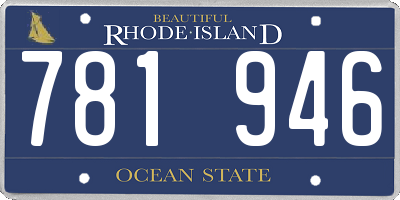 RI license plate 781946