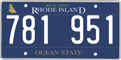 RI license plate 781951