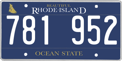 RI license plate 781952