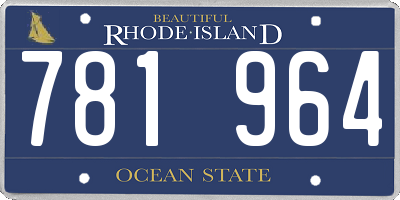 RI license plate 781964