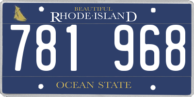 RI license plate 781968