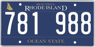 RI license plate 781988