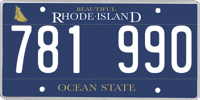 RI license plate 781990