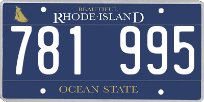 RI license plate 781995