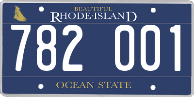 RI license plate 782001
