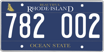 RI license plate 782002