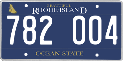 RI license plate 782004