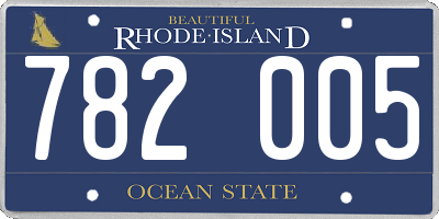 RI license plate 782005