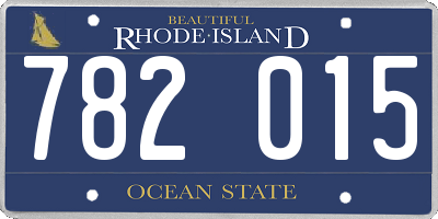RI license plate 782015