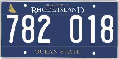 RI license plate 782018