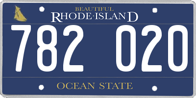 RI license plate 782020