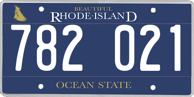 RI license plate 782021