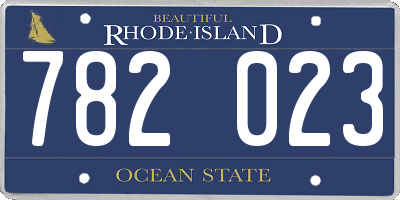 RI license plate 782023