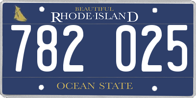 RI license plate 782025