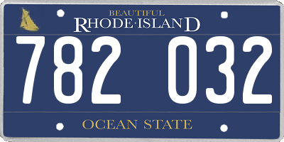 RI license plate 782032