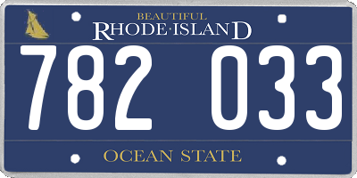 RI license plate 782033