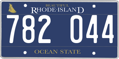 RI license plate 782044