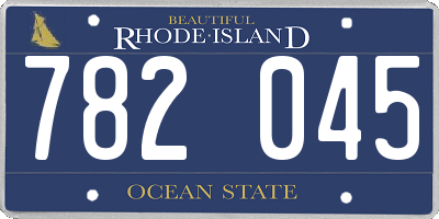 RI license plate 782045