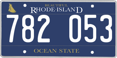 RI license plate 782053