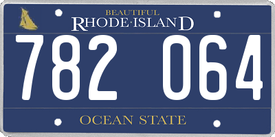 RI license plate 782064