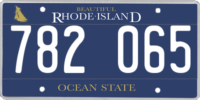 RI license plate 782065
