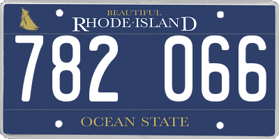 RI license plate 782066