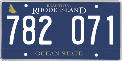 RI license plate 782071