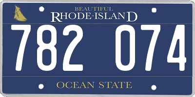 RI license plate 782074