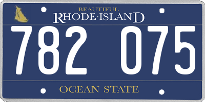 RI license plate 782075