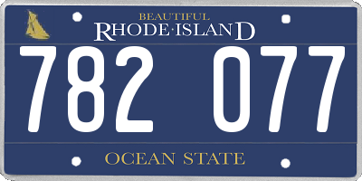 RI license plate 782077