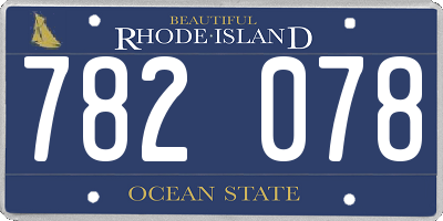 RI license plate 782078