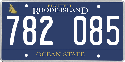 RI license plate 782085