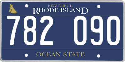 RI license plate 782090
