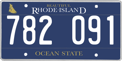 RI license plate 782091