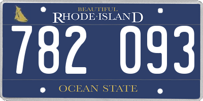RI license plate 782093