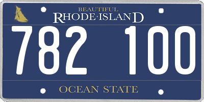 RI license plate 782100