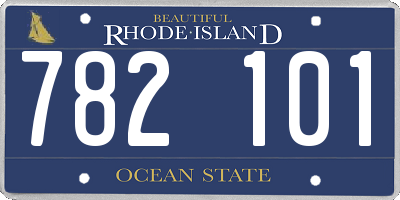RI license plate 782101