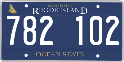 RI license plate 782102