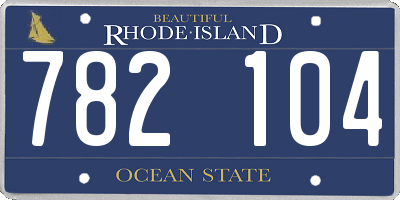 RI license plate 782104