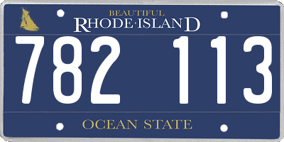 RI license plate 782113