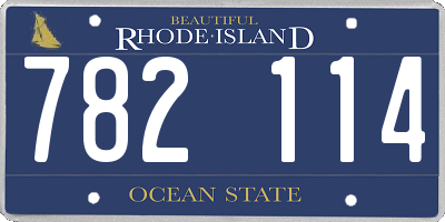 RI license plate 782114