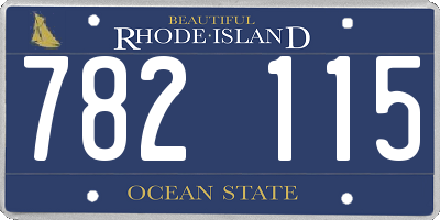 RI license plate 782115