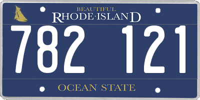 RI license plate 782121