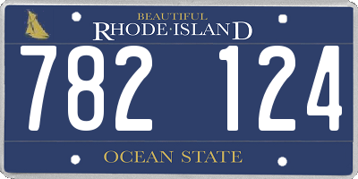 RI license plate 782124
