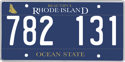 RI license plate 782131