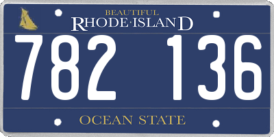 RI license plate 782136